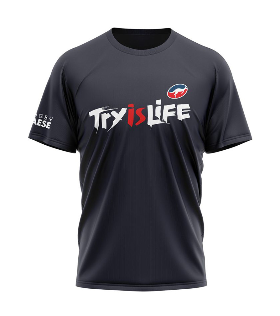 MAGLIA TRY IS LIFE BLU